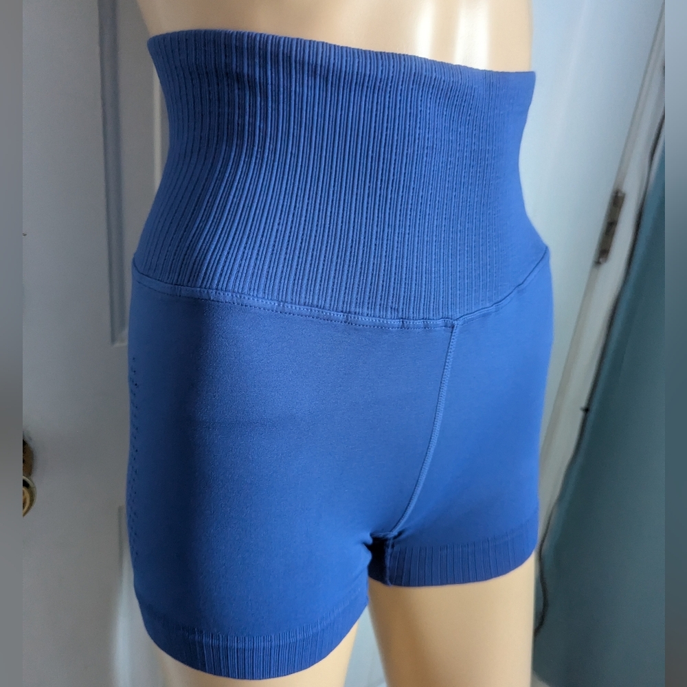 free People High-Waisted Blue Women's Shorts